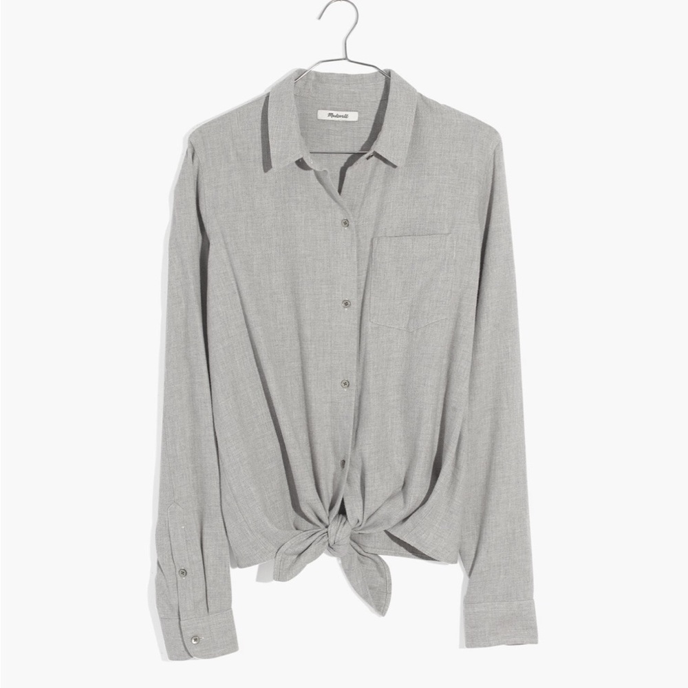 Madewell Flannel Tie-front Shirt